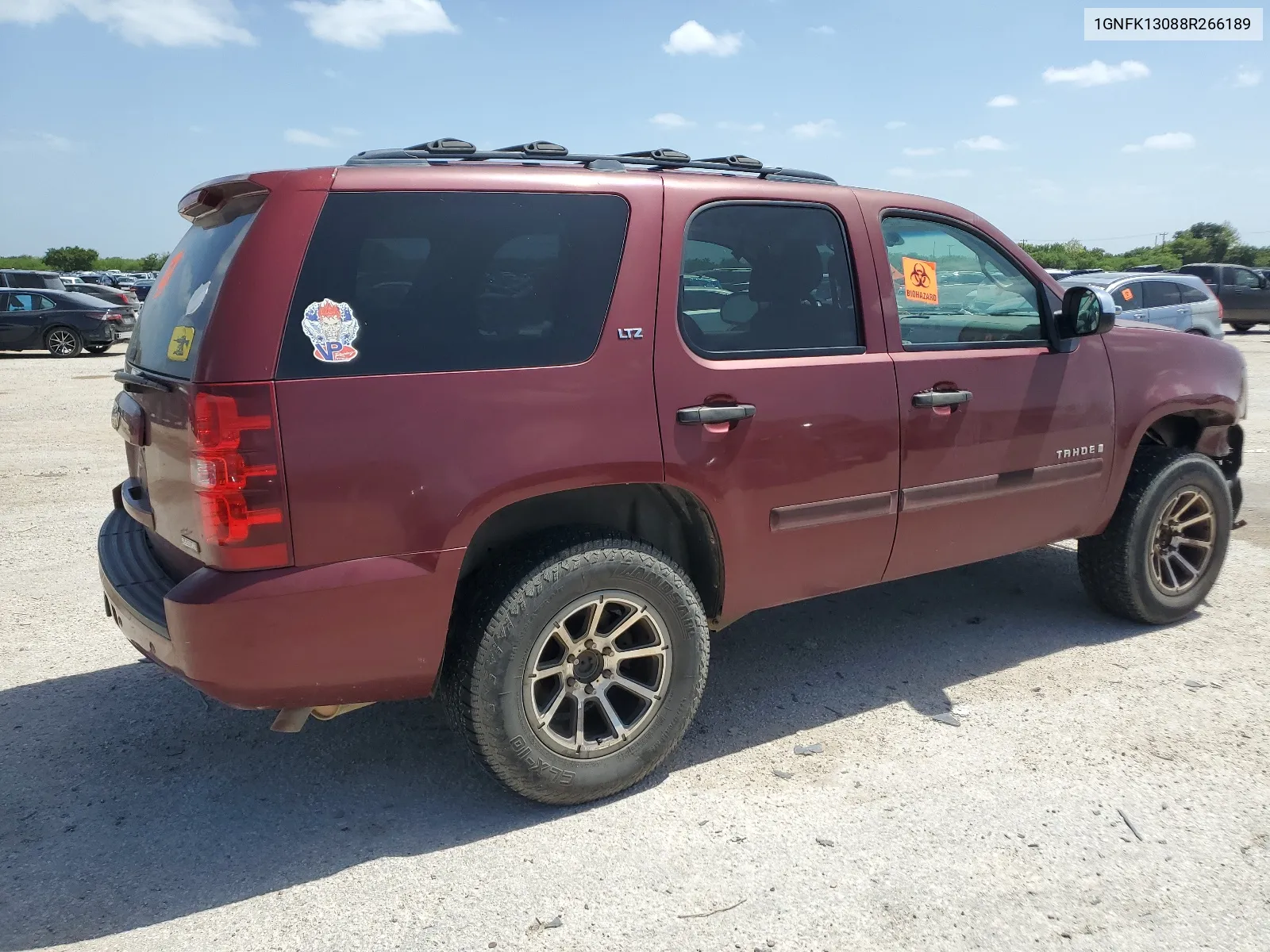 2008 Chevrolet Tahoe K1500 VIN: 1GNFK13088R266189 Lot: 65582914