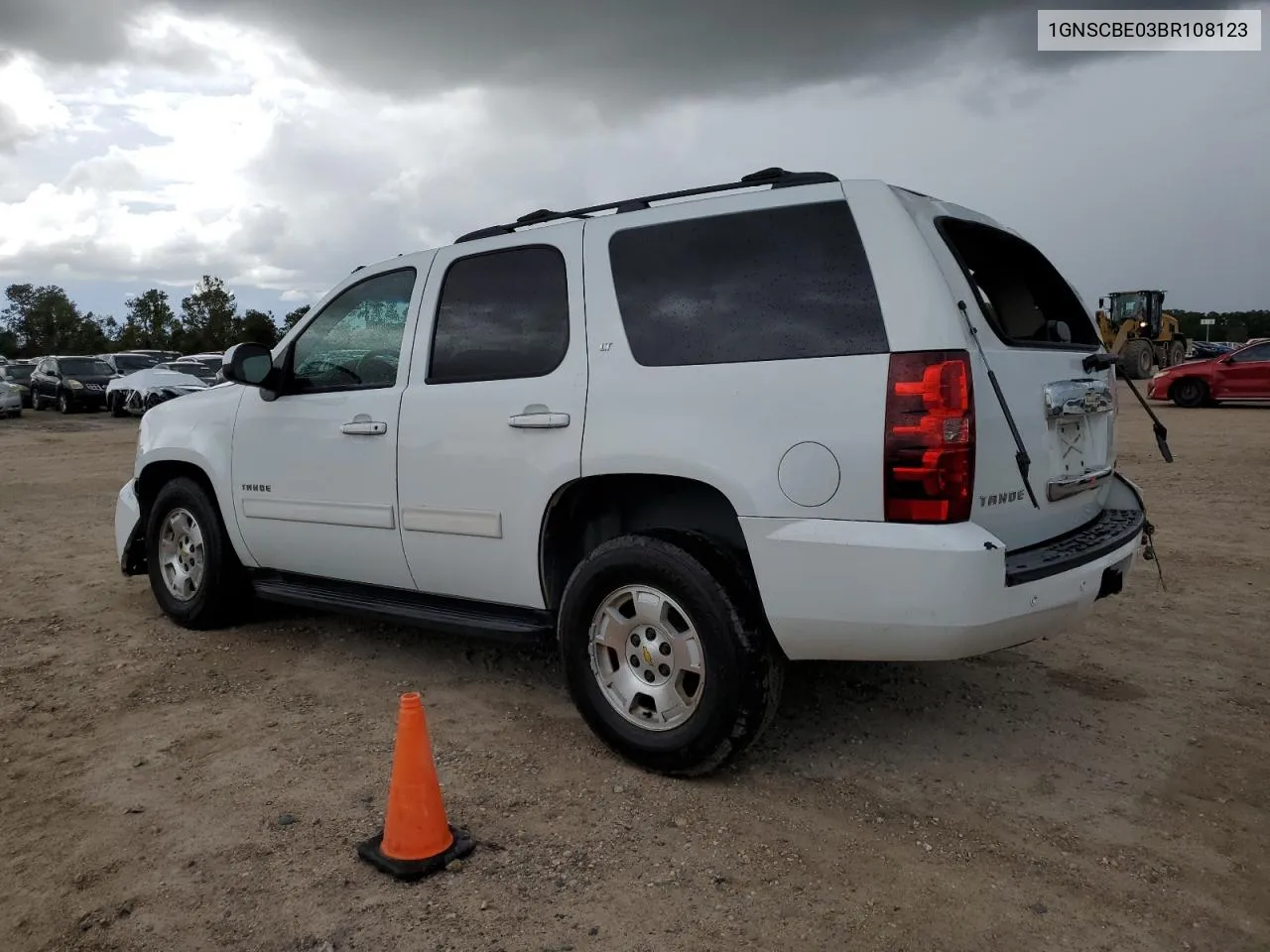 2011 Chevrolet Tahoe C1500 Lt VIN: 1GNSCBE03BR108123 Lot: 64483324