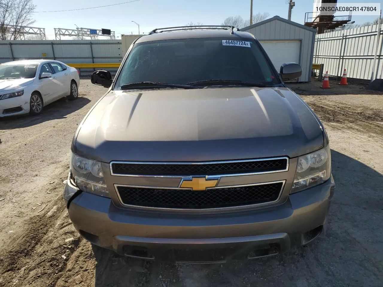 1GNSCAE08CR147804 2012 Chevrolet Tahoe C1500 Ls