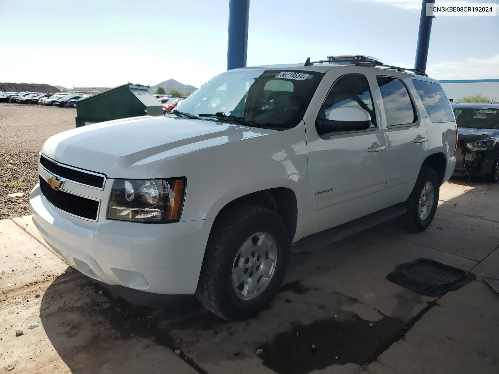 2012 Chevrolet Tahoe K1500 Lt VIN: 1GNSKBE08CR192024 Lot: 66710634