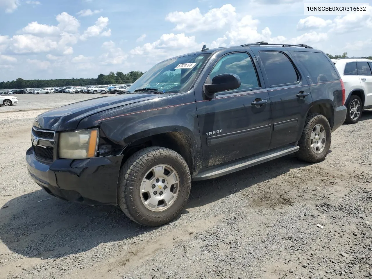 1GNSCBE0XCR316632 2012 Chevrolet Tahoe C1500 Lt