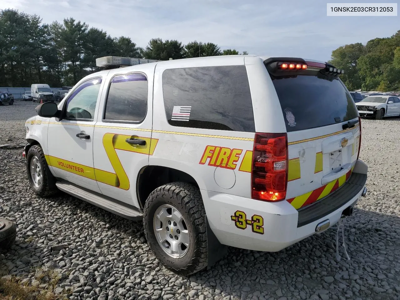 2012 Chevrolet Tahoe Special VIN: 1GNSK2E03CR312053 Lot: 71291364