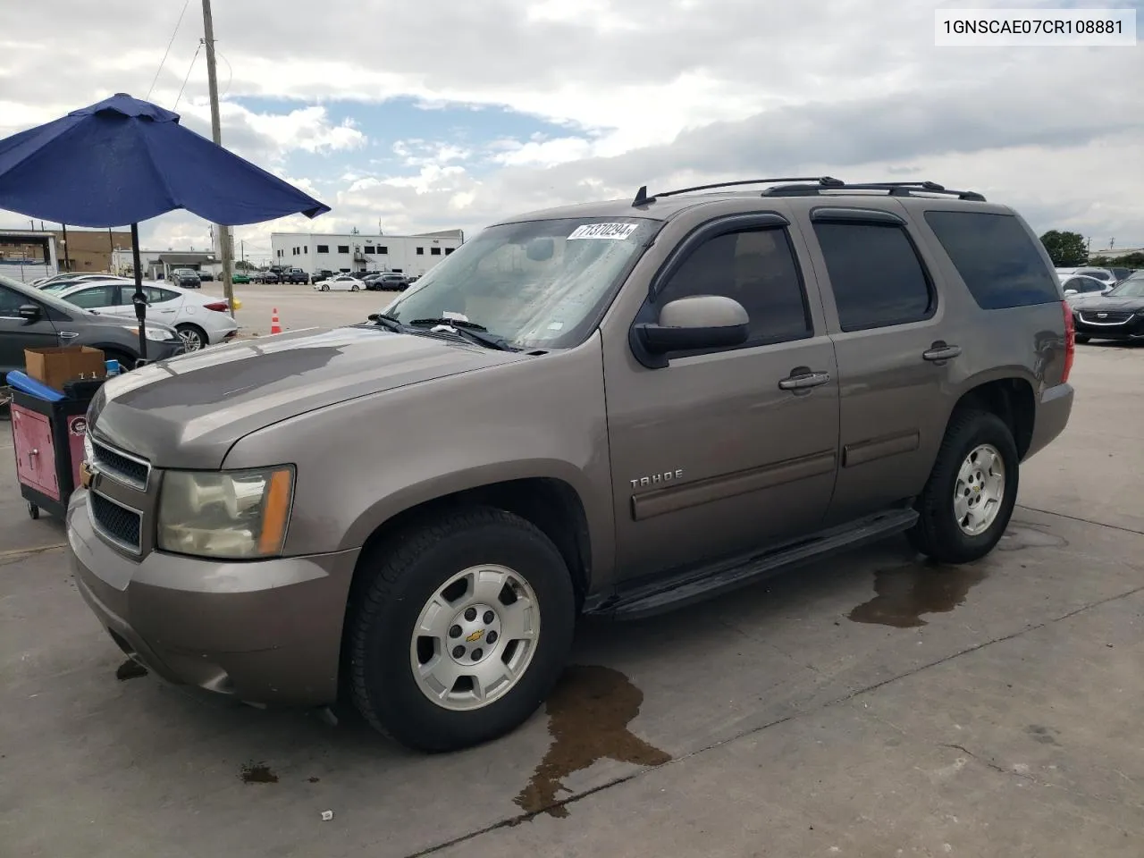 1GNSCAE07CR108881 2012 Chevrolet Tahoe C1500 Ls