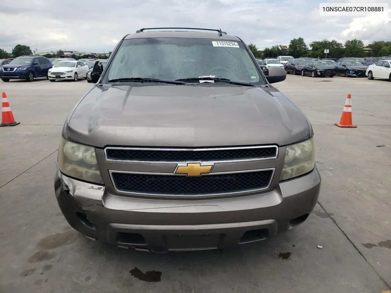 2012 Chevrolet Tahoe C1500 Ls VIN: 1GNSCAE07CR108881 Lot: 71370294