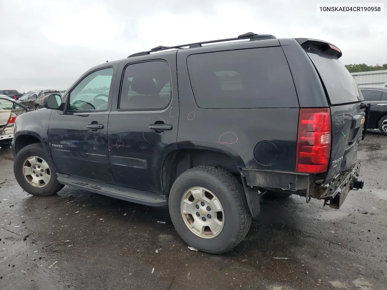 2012 Chevrolet Tahoe K1500 Ls VIN: 1GNSKAE04CR190958 Lot: 71527954