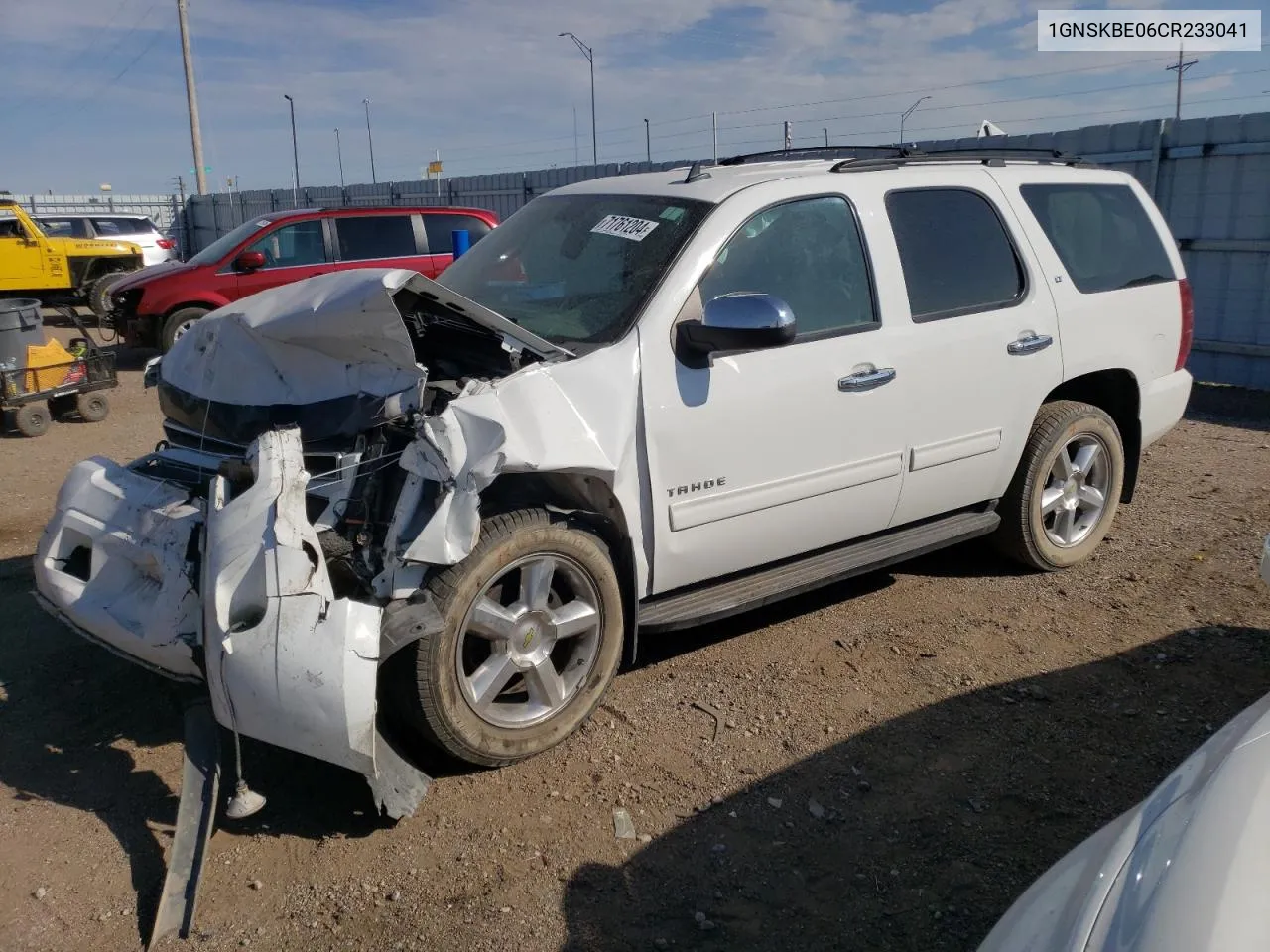 2012 Chevrolet Tahoe K1500 Lt VIN: 1GNSKBE06CR233041 Lot: 71761204