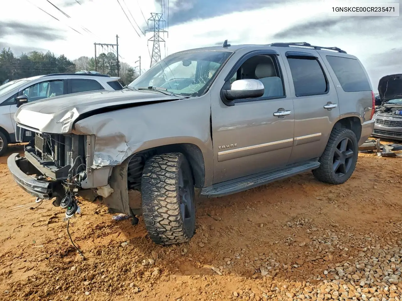 1GNSKCE00CR235471 2012 Chevrolet Tahoe K1500 Ltz