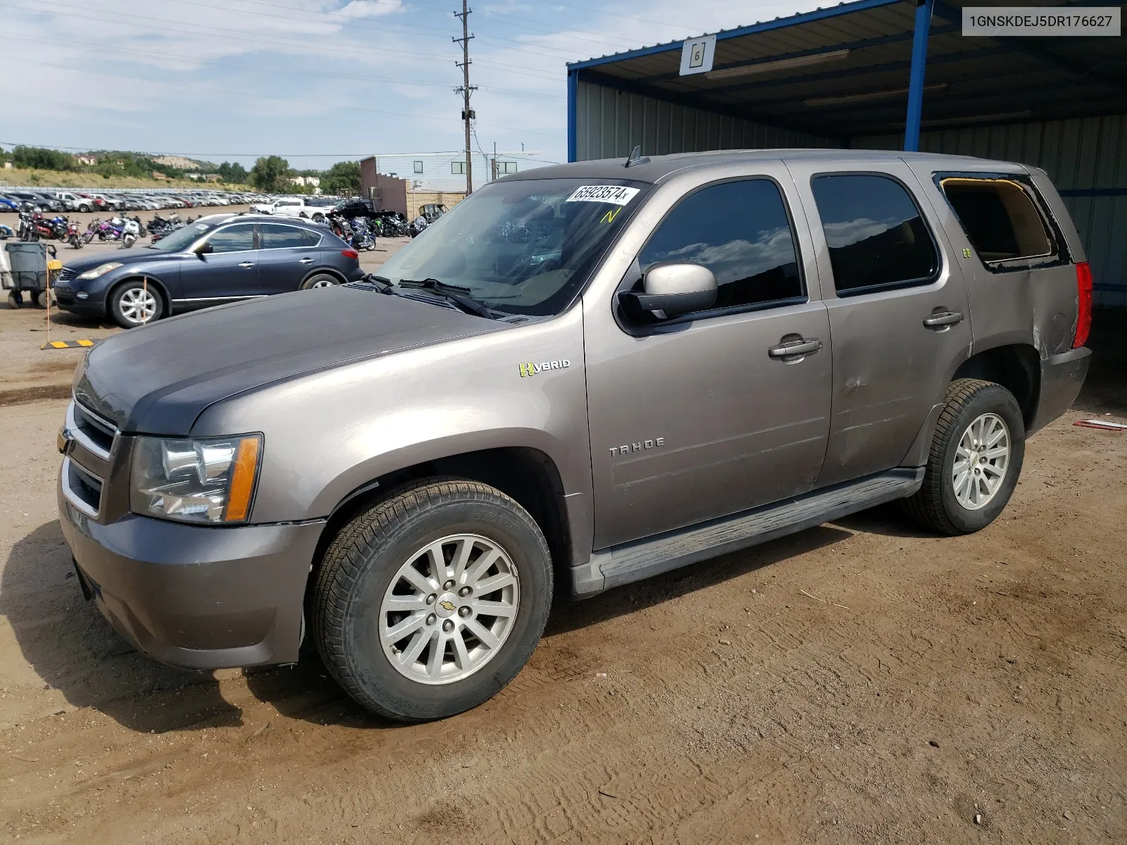 2013 Chevrolet Tahoe Hybrid VIN: 1GNSKDEJ5DR176627 Lot: 65923574