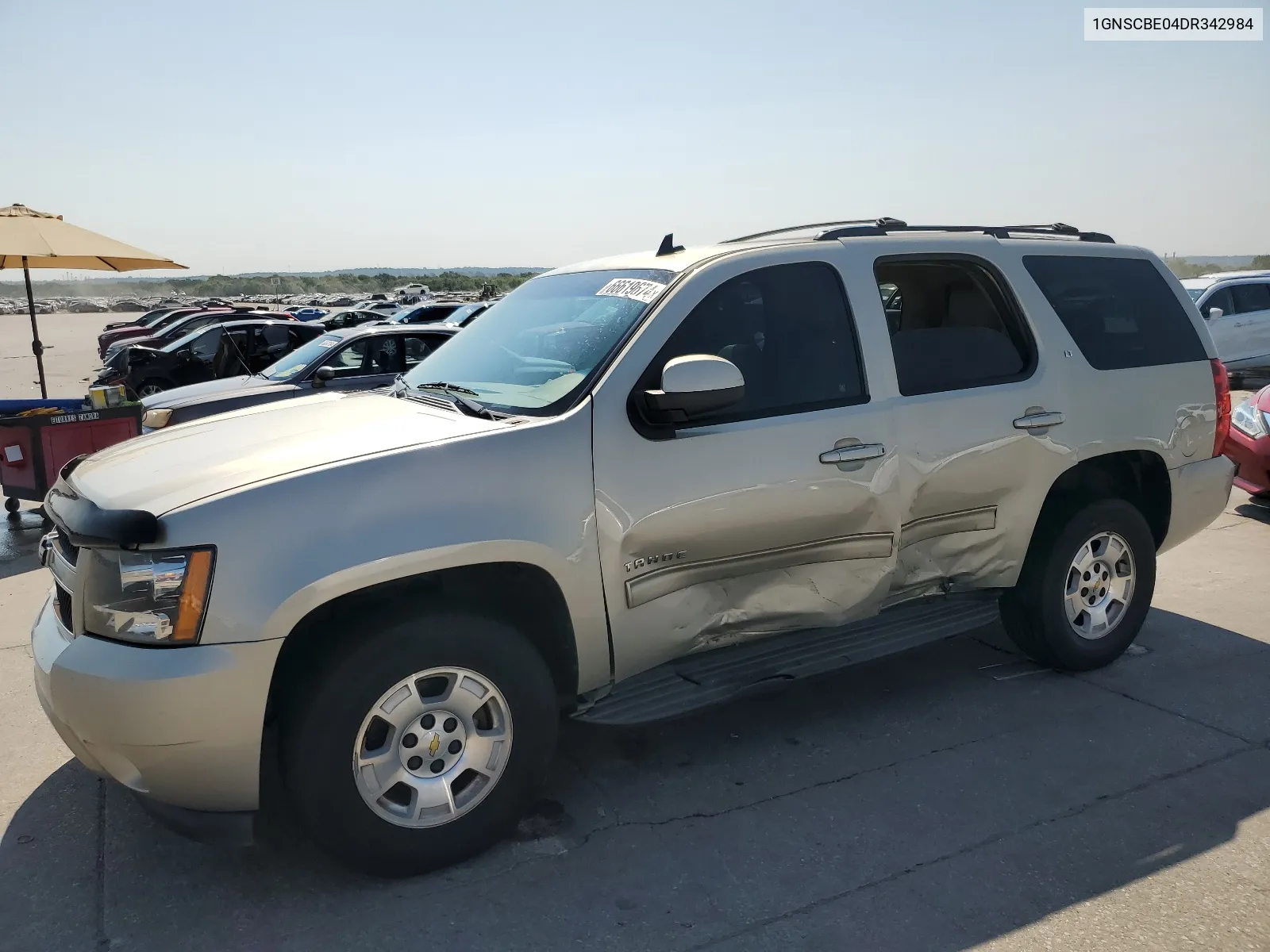 2013 Chevrolet Tahoe C1500 Lt VIN: 1GNSCBE04DR342984 Lot: 66619674