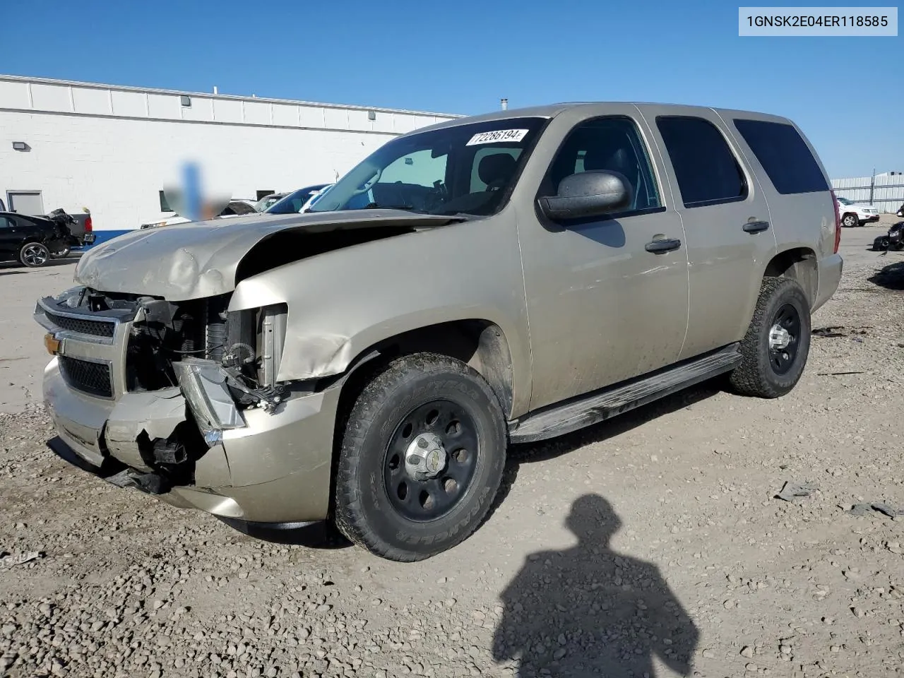 2014 Chevrolet Tahoe Special VIN: 1GNSK2E04ER118585 Lot: 73708854