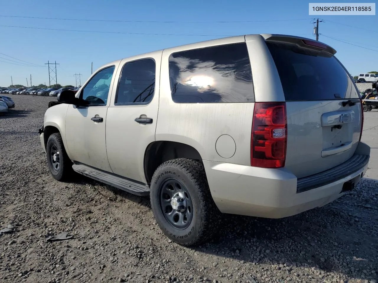 2014 Chevrolet Tahoe Special VIN: 1GNSK2E04ER118585 Lot: 73708854