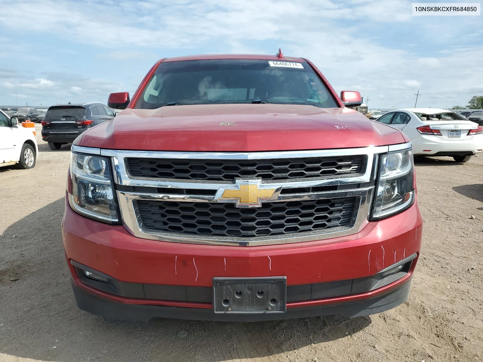 2015 Chevrolet Tahoe K1500 Lt VIN: 1GNSKBKCXFR684850 Lot: 66406774