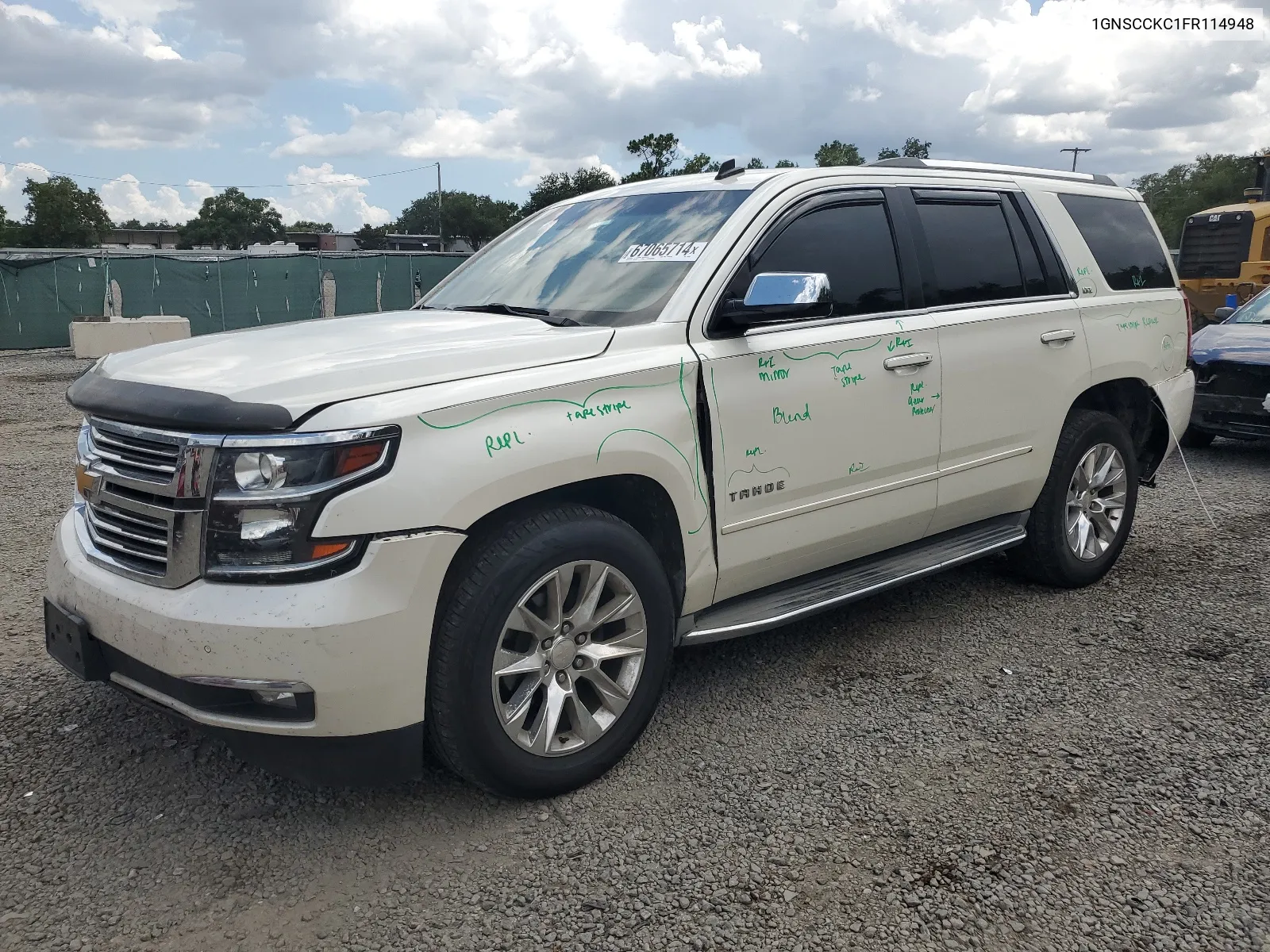 2015 Chevrolet Tahoe C1500 Ltz VIN: 1GNSCCKC1FR114948 Lot: 67065714