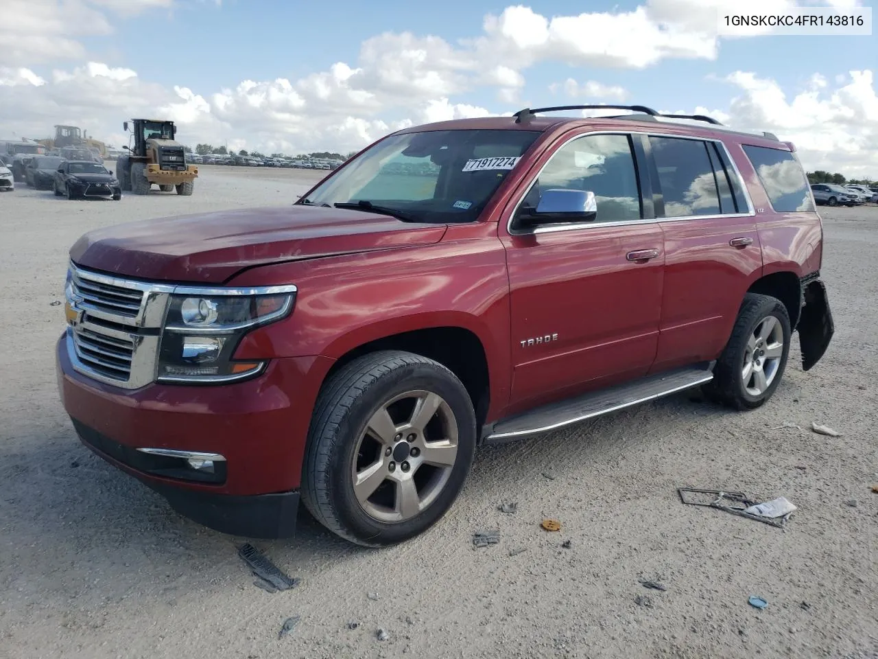 2015 Chevrolet Tahoe K1500 Ltz VIN: 1GNSKCKC4FR143816 Lot: 71917274