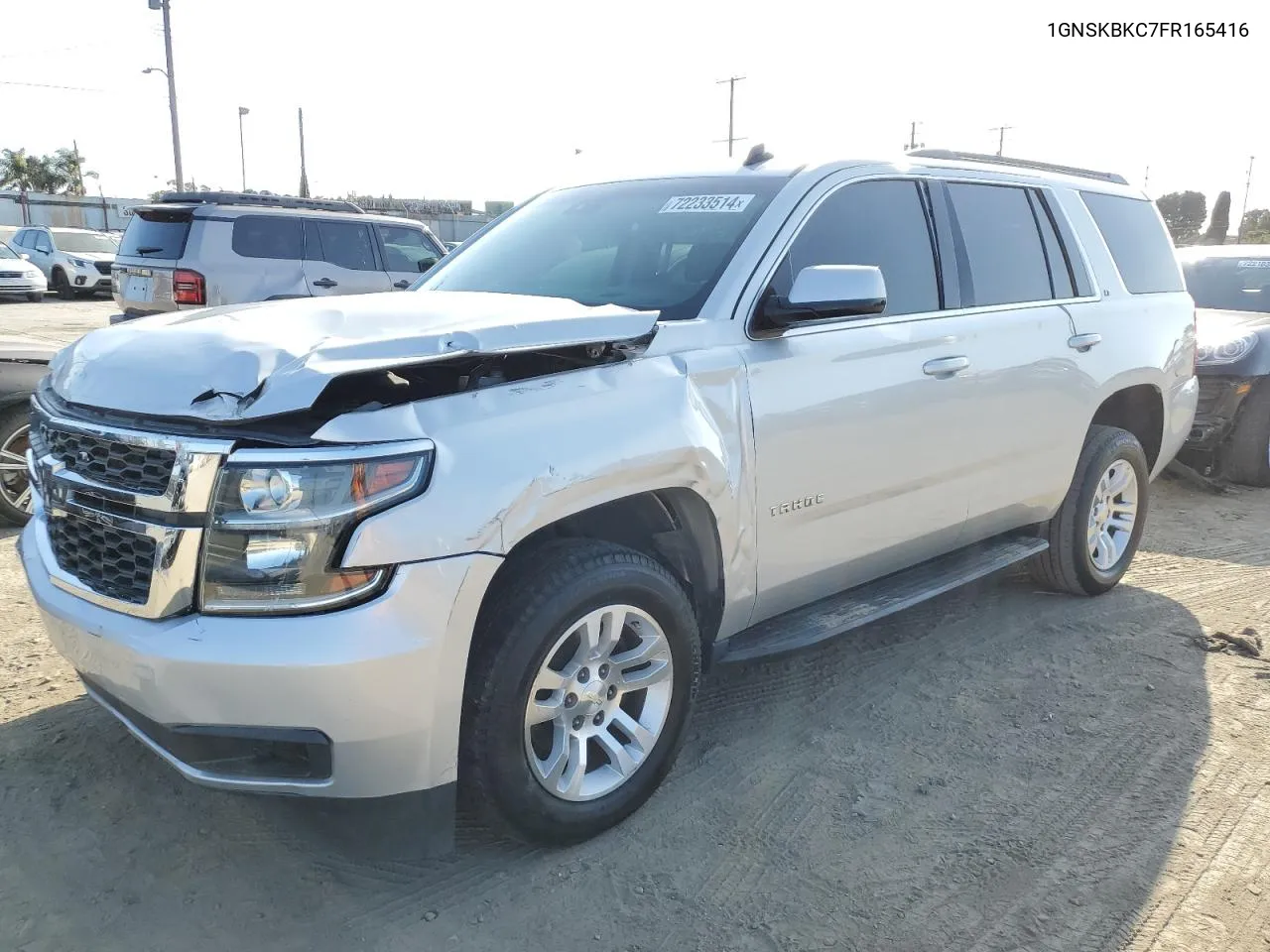 2015 Chevrolet Tahoe K1500 Lt VIN: 1GNSKBKC7FR165416 Lot: 72233514