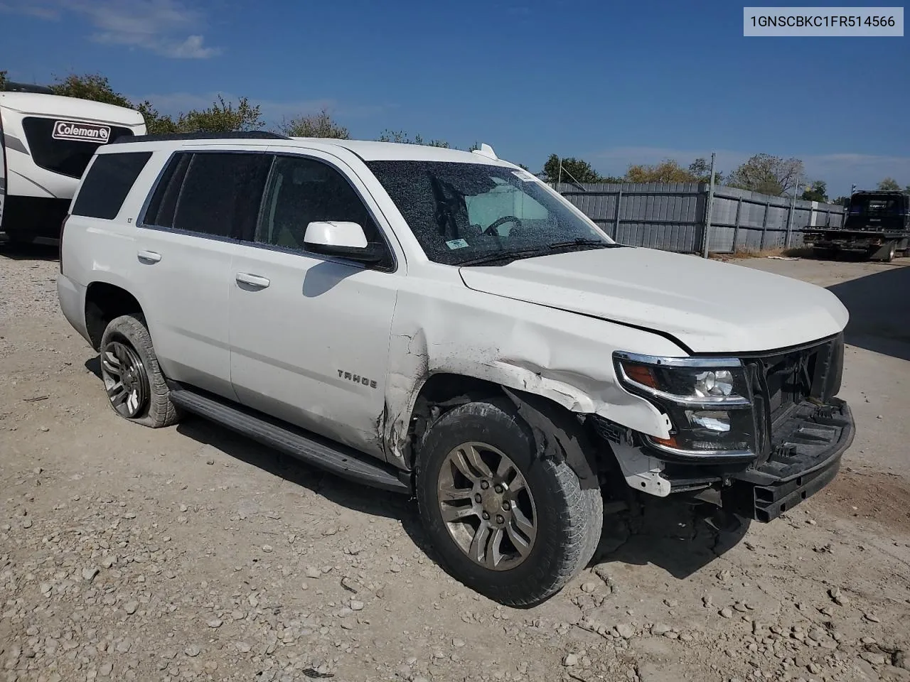 2015 Chevrolet Tahoe C1500 Lt VIN: 1GNSCBKC1FR514566 Lot: 72273894