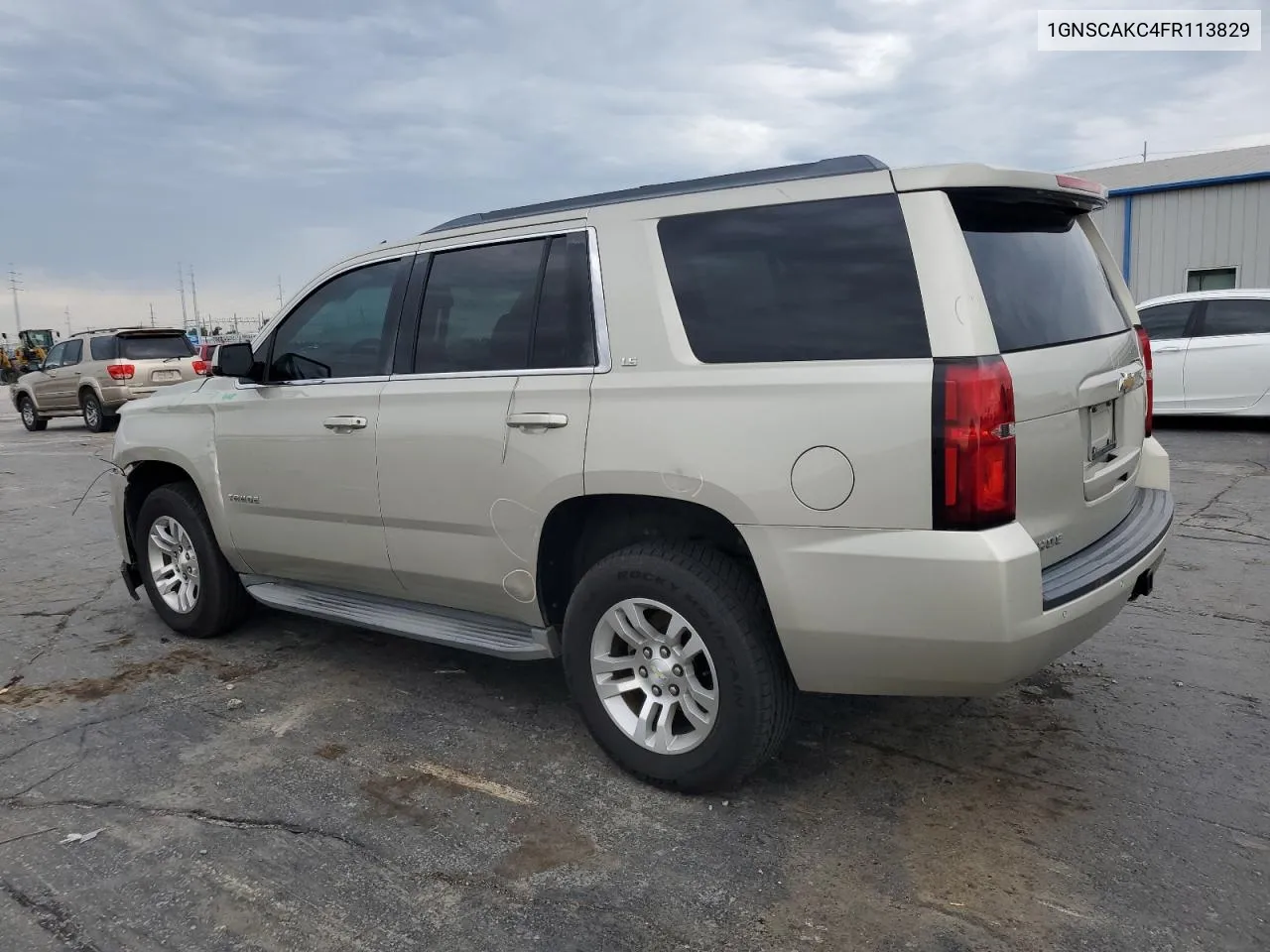 2015 Chevrolet Tahoe C1500 Ls VIN: 1GNSCAKC4FR113829 Lot: 72452144