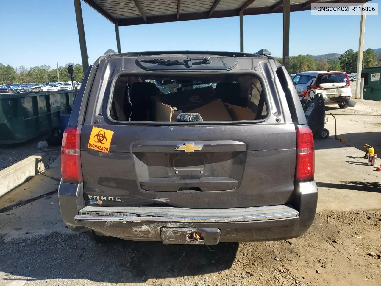 1GNSCCKC2FR116806 2015 Chevrolet Tahoe C1500 Ltz