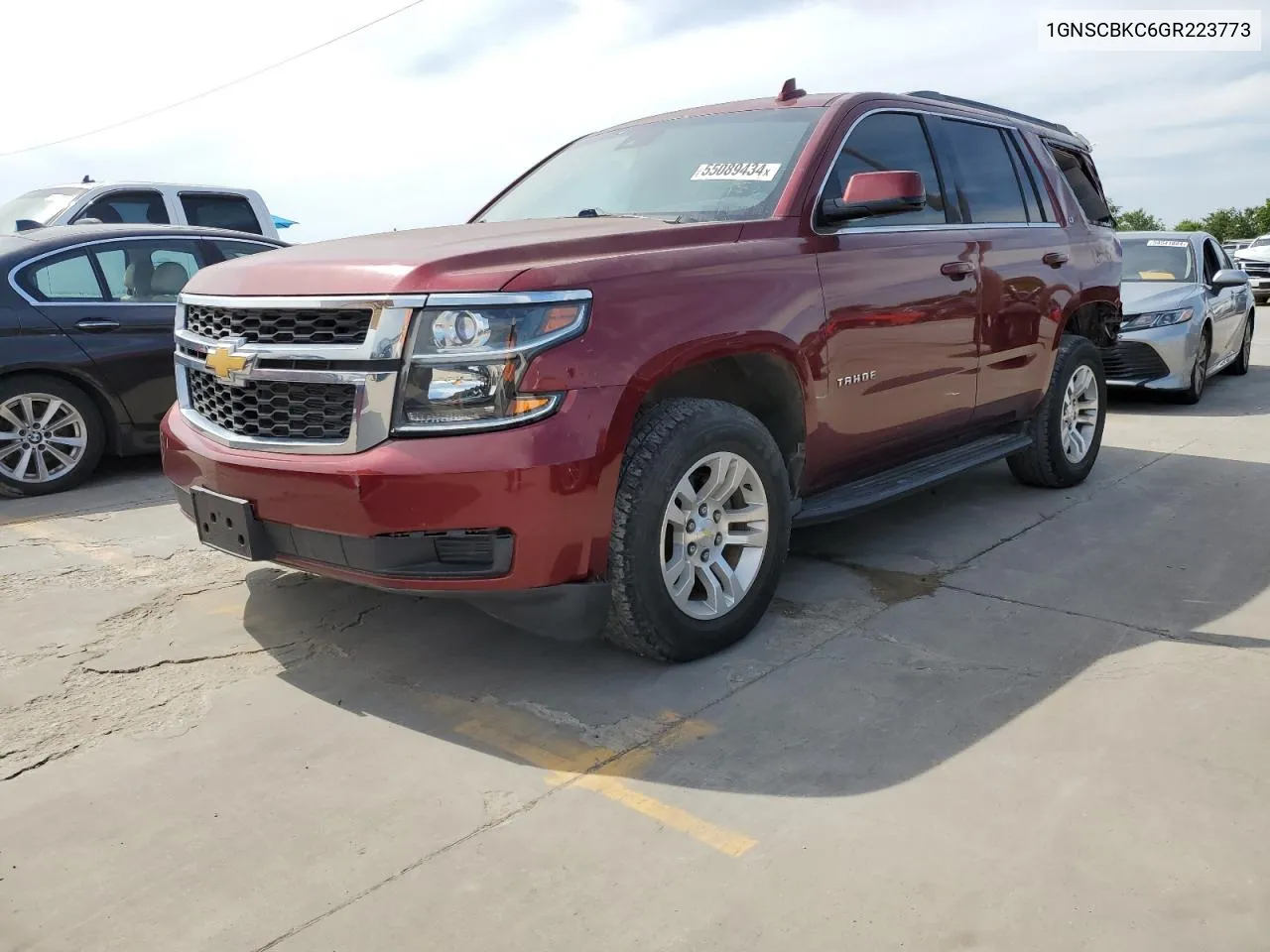 2016 Chevrolet Tahoe C1500 Lt VIN: 1GNSCBKC6GR223773 Lot: 55089434