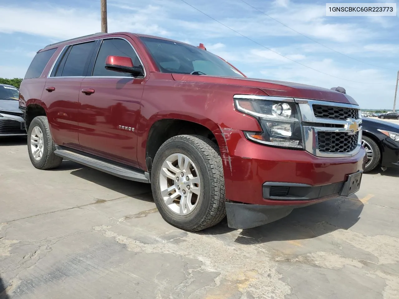 2016 Chevrolet Tahoe C1500 Lt VIN: 1GNSCBKC6GR223773 Lot: 55089434