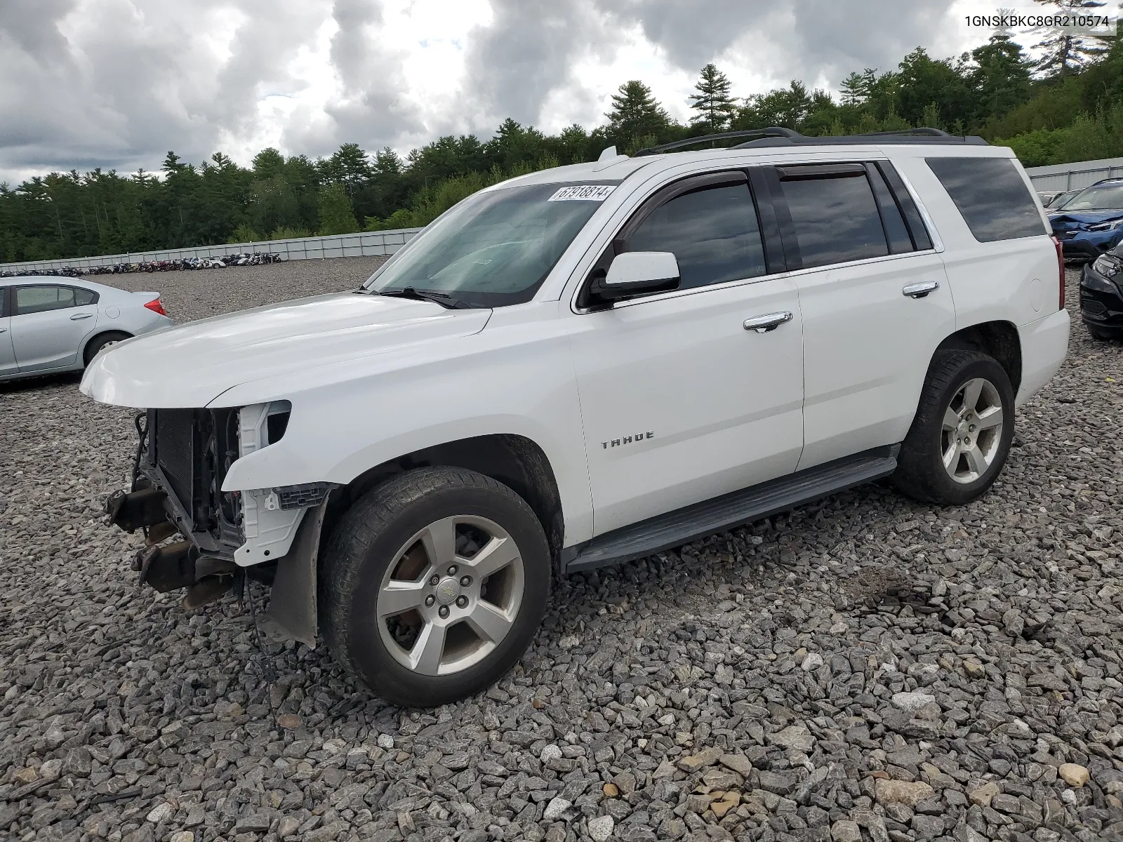 2016 Chevrolet Tahoe K1500 Lt VIN: 1GNSKBKC8GR210574 Lot: 67918814