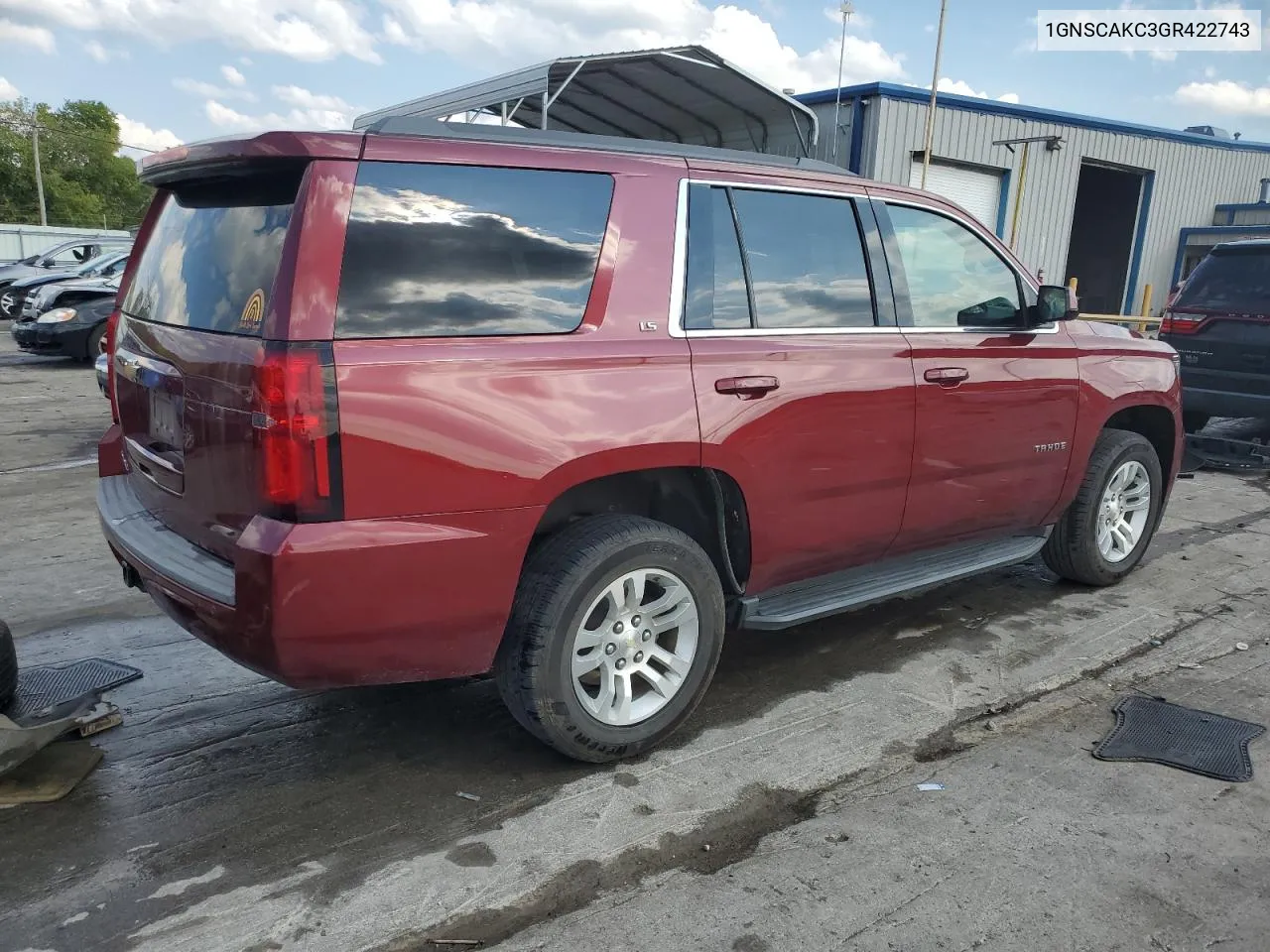 2016 Chevrolet Tahoe C1500 Ls VIN: 1GNSCAKC3GR422743 Lot: 68543294