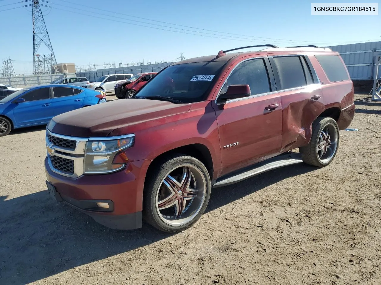 2016 Chevrolet Tahoe C1500 Lt VIN: 1GNSCBKC7GR184515 Lot: 69274724