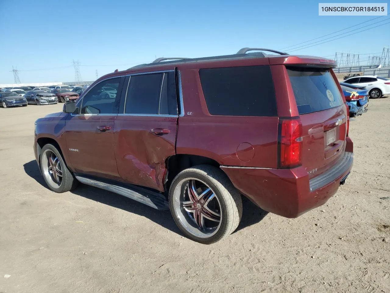 2016 Chevrolet Tahoe C1500 Lt VIN: 1GNSCBKC7GR184515 Lot: 69274724