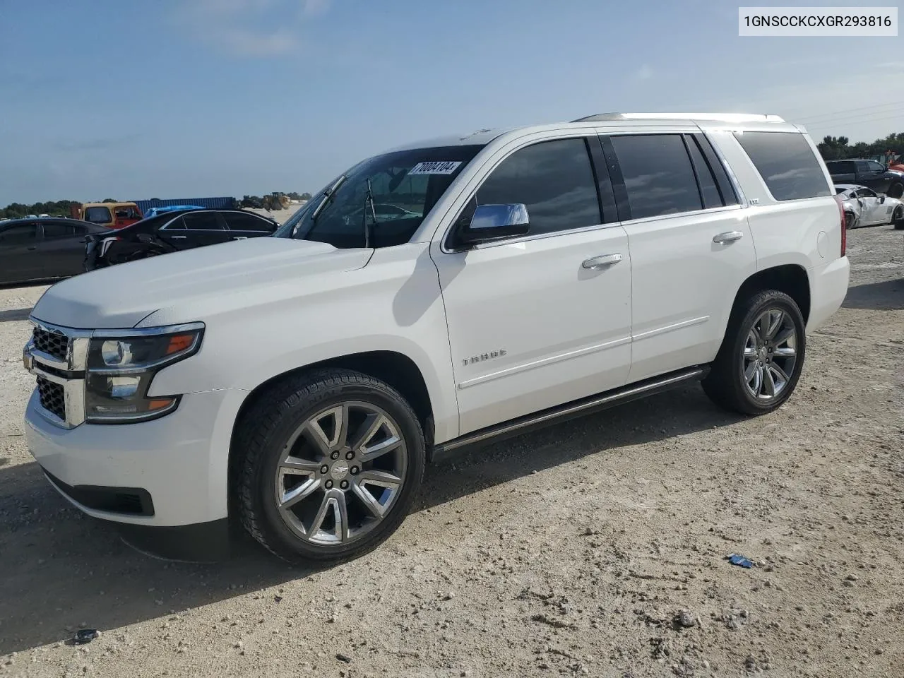 2016 Chevrolet Tahoe C1500 Ltz VIN: 1GNSCCKCXGR293816 Lot: 70004104