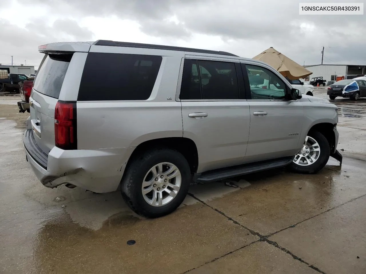 2016 Chevrolet Tahoe C1500 Ls VIN: 1GNSCAKC5GR430391 Lot: 71066464