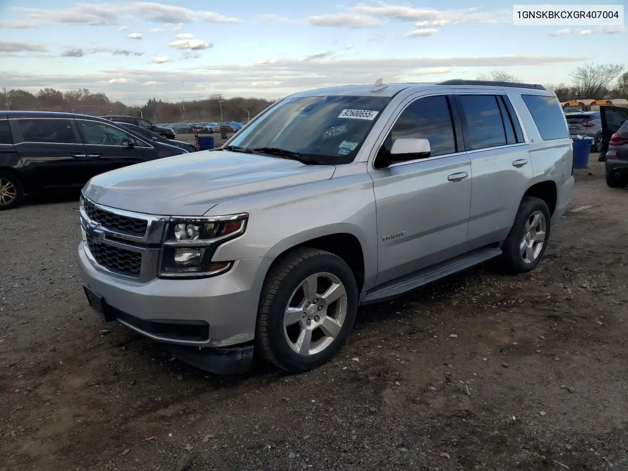1GNSKBKCXGR407004 2016 Chevrolet Tahoe K1500 Lt