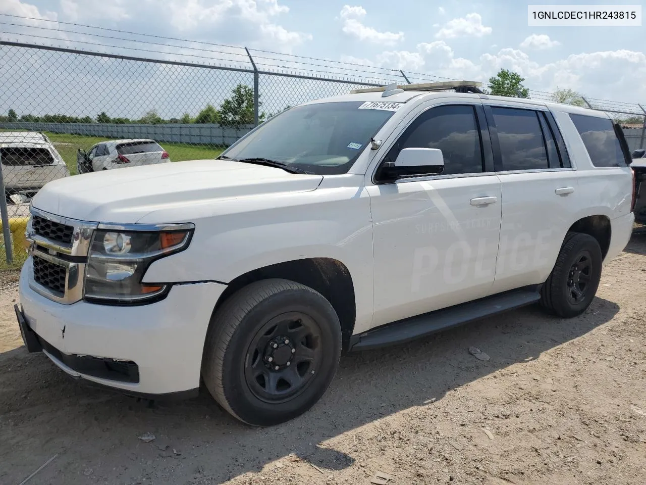 1GNLCDEC1HR243815 2017 Chevrolet Tahoe Police