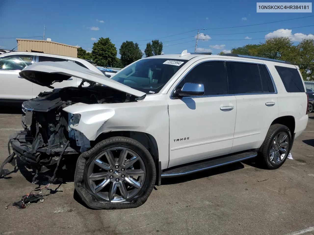 2017 Chevrolet Tahoe K1500 Premier VIN: 1GNSKCKC4HR384181 Lot: 72022994