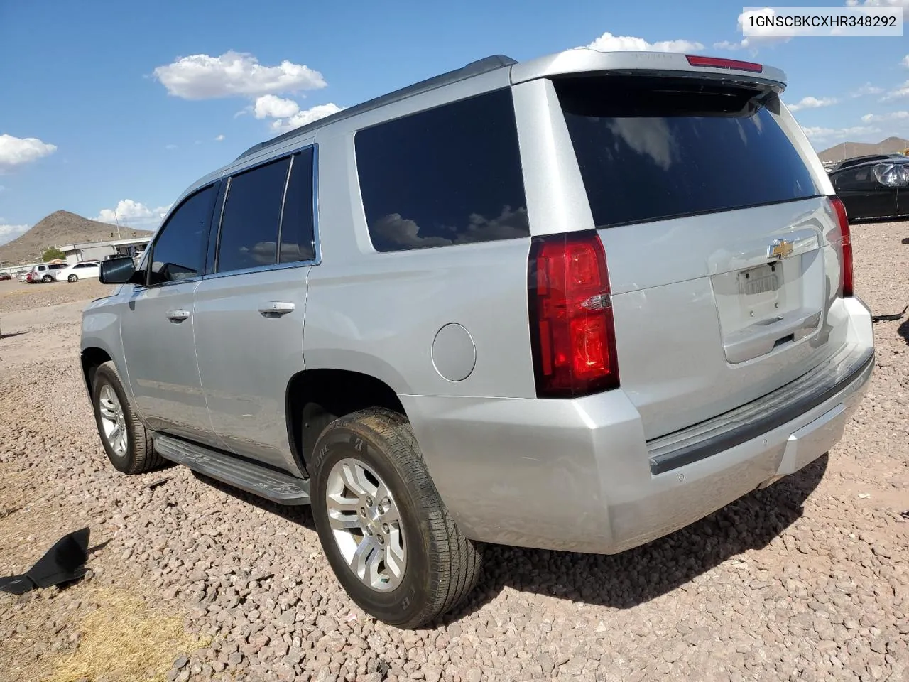 2017 Chevrolet Tahoe C1500 Lt VIN: 1GNSCBKCXHR348292 Lot: 72736364