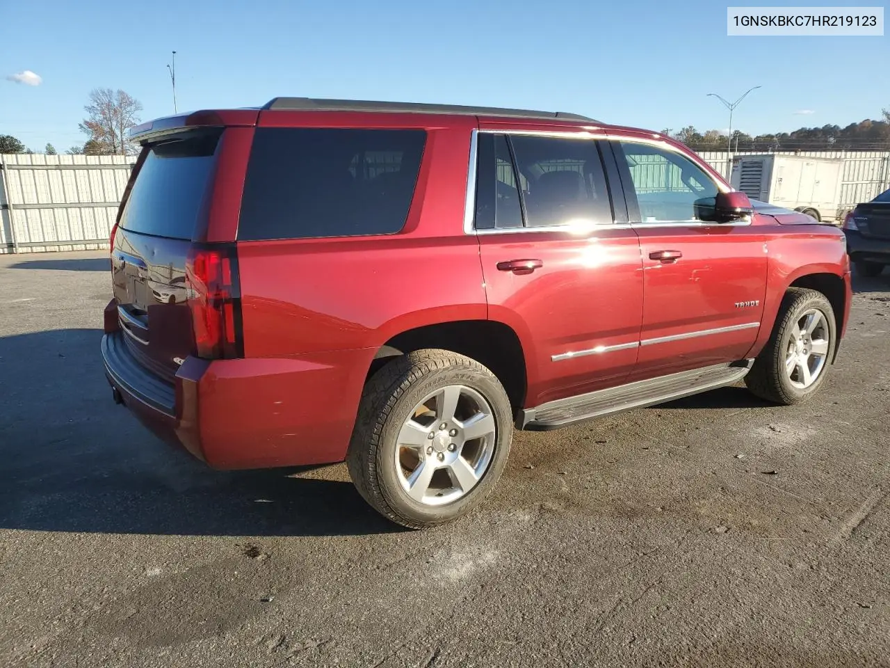 1GNSKBKC7HR219123 2017 Chevrolet Tahoe K1500 Lt