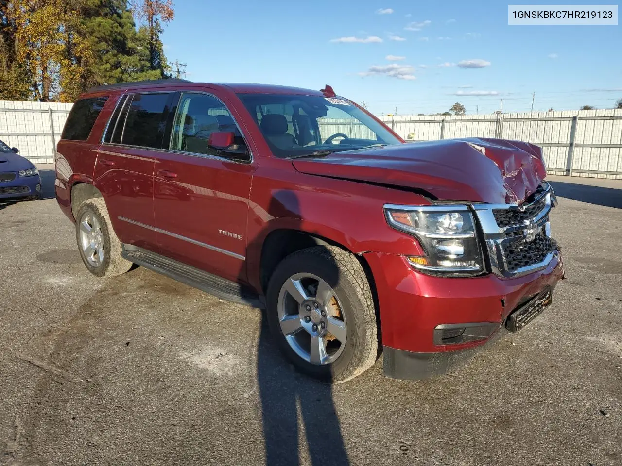 1GNSKBKC7HR219123 2017 Chevrolet Tahoe K1500 Lt