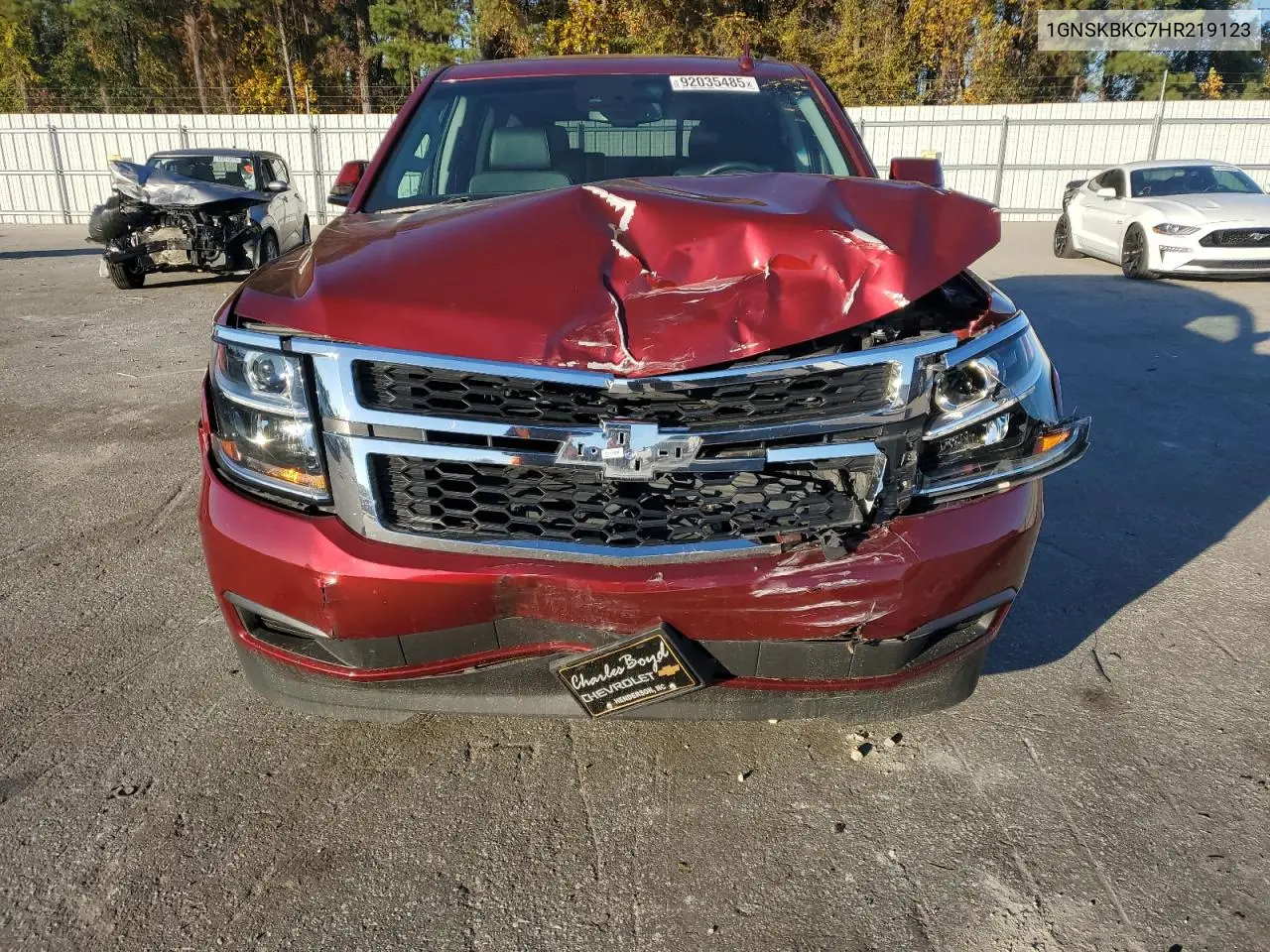1GNSKBKC7HR219123 2017 Chevrolet Tahoe K1500 Lt