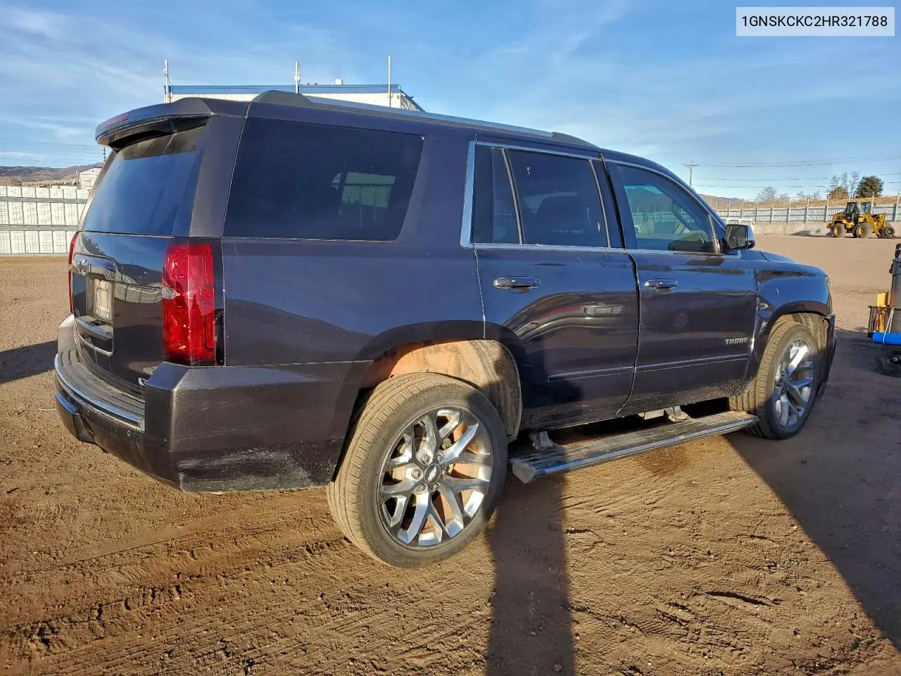 1GNSKCKC2HR321788 2017 Chevrolet Tahoe K1500 Premier