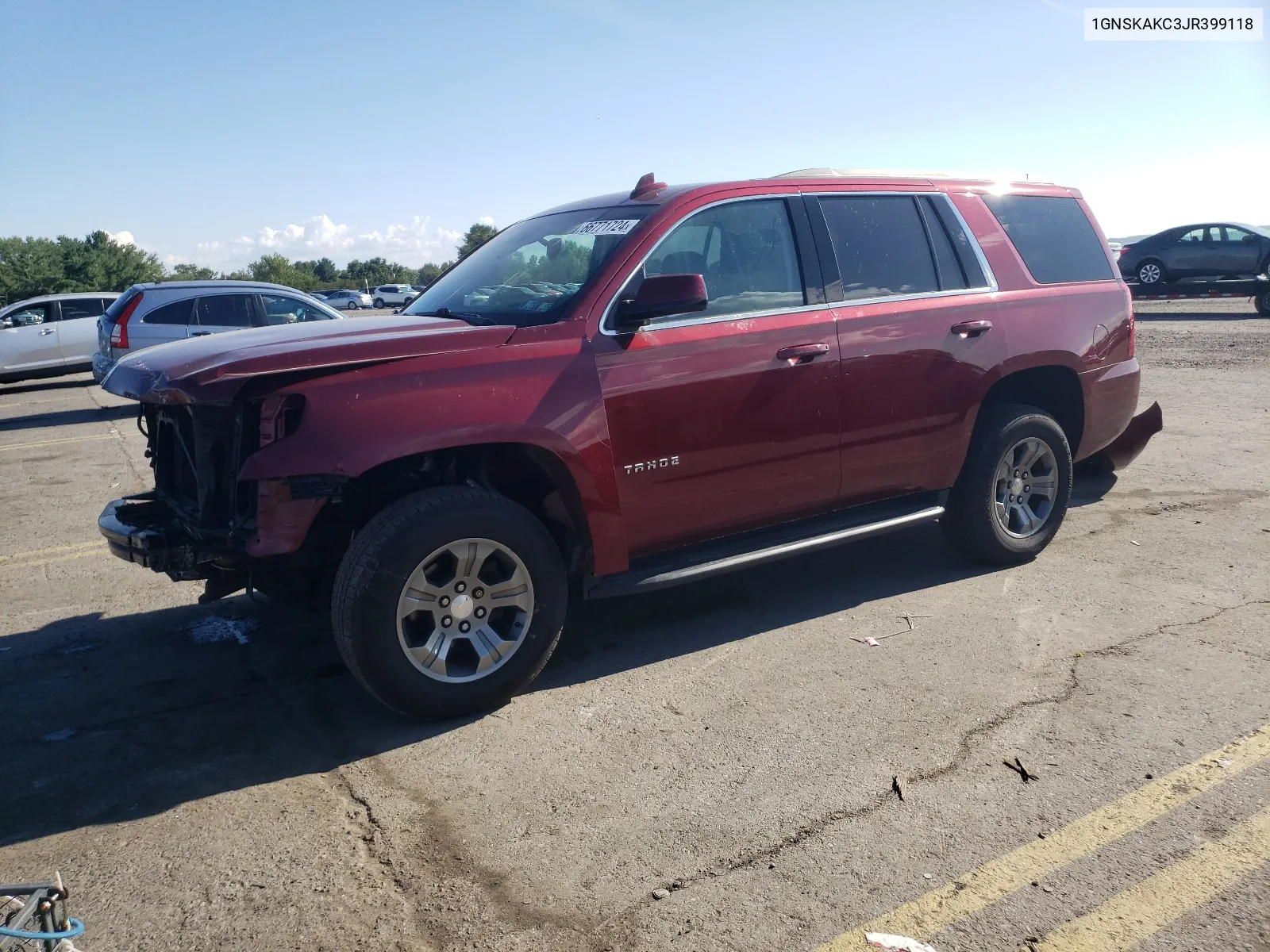 2018 Chevrolet Tahoe K1500 Ls VIN: 1GNSKAKC3JR399118 Lot: 66771724