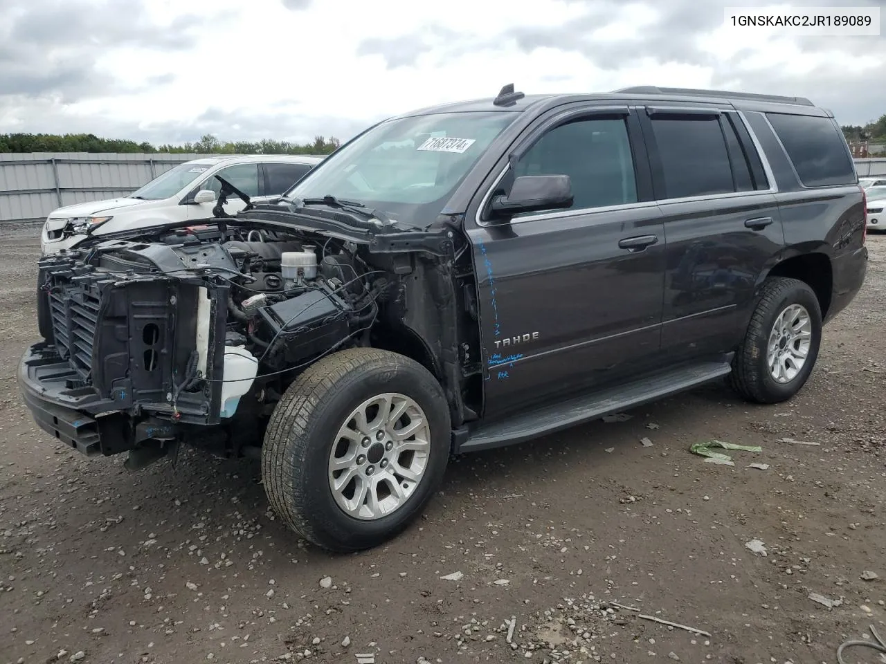 2018 Chevrolet Tahoe K1500 Ls VIN: 1GNSKAKC2JR189089 Lot: 71687374