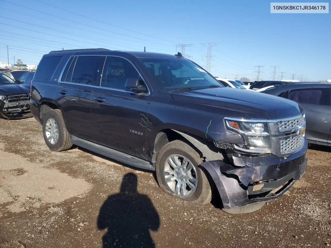 1GNSKBKC1JR346178 2018 Chevrolet Tahoe K1500 Lt
