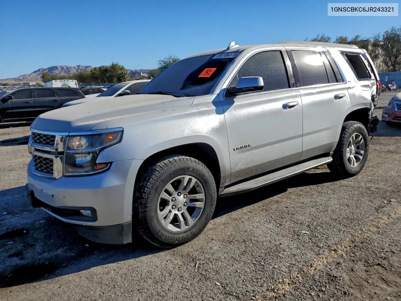 1GNSCBKC6JR243321 2018 Chevrolet Tahoe C1500 Lt