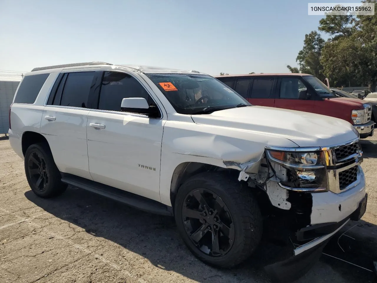 2019 Chevrolet Tahoe C1500 Ls VIN: 1GNSCAKC4KR155962 Lot: 66419124