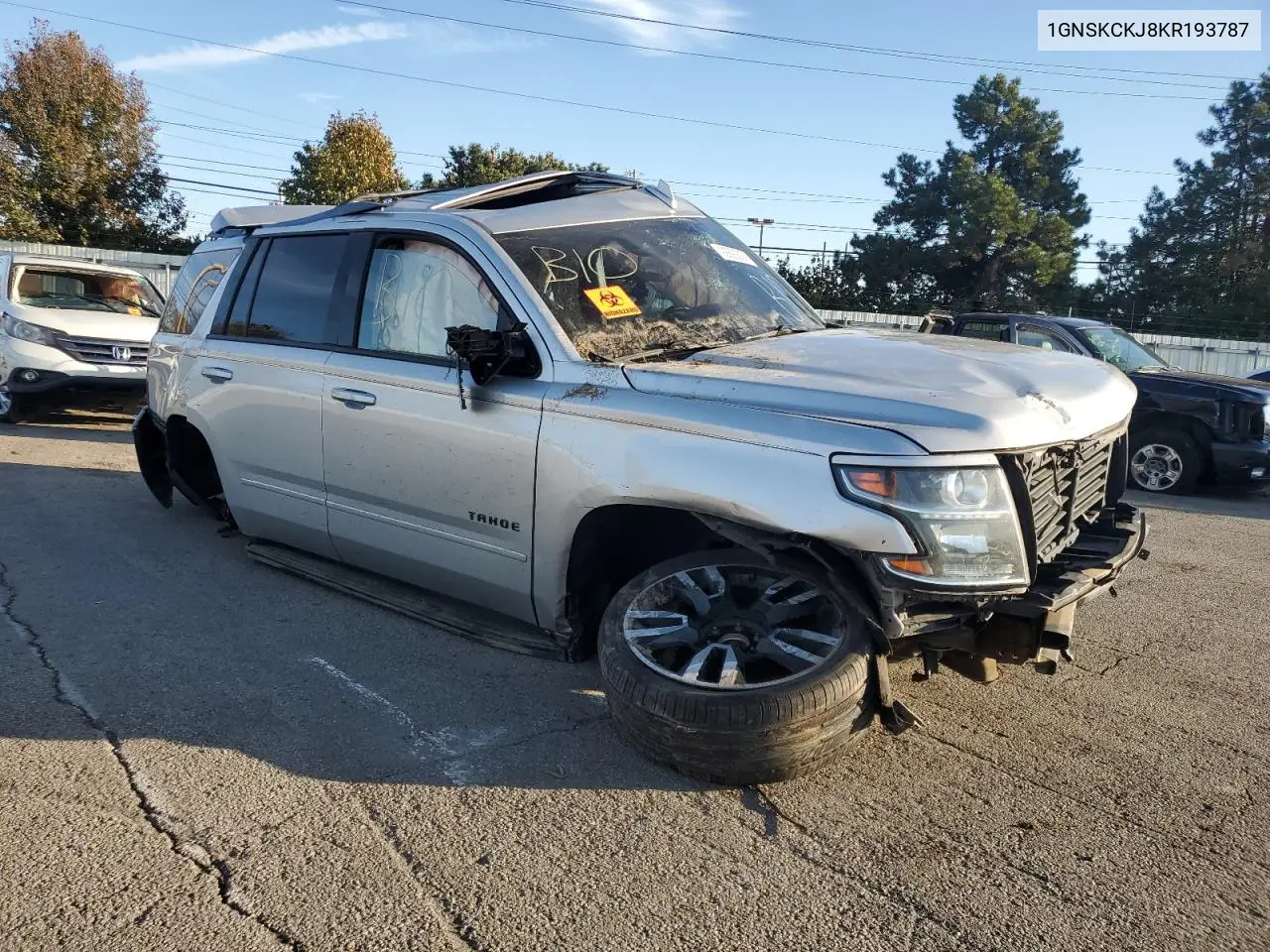 1GNSKCKJ8KR193787 2019 Chevrolet Tahoe K1500 Premier