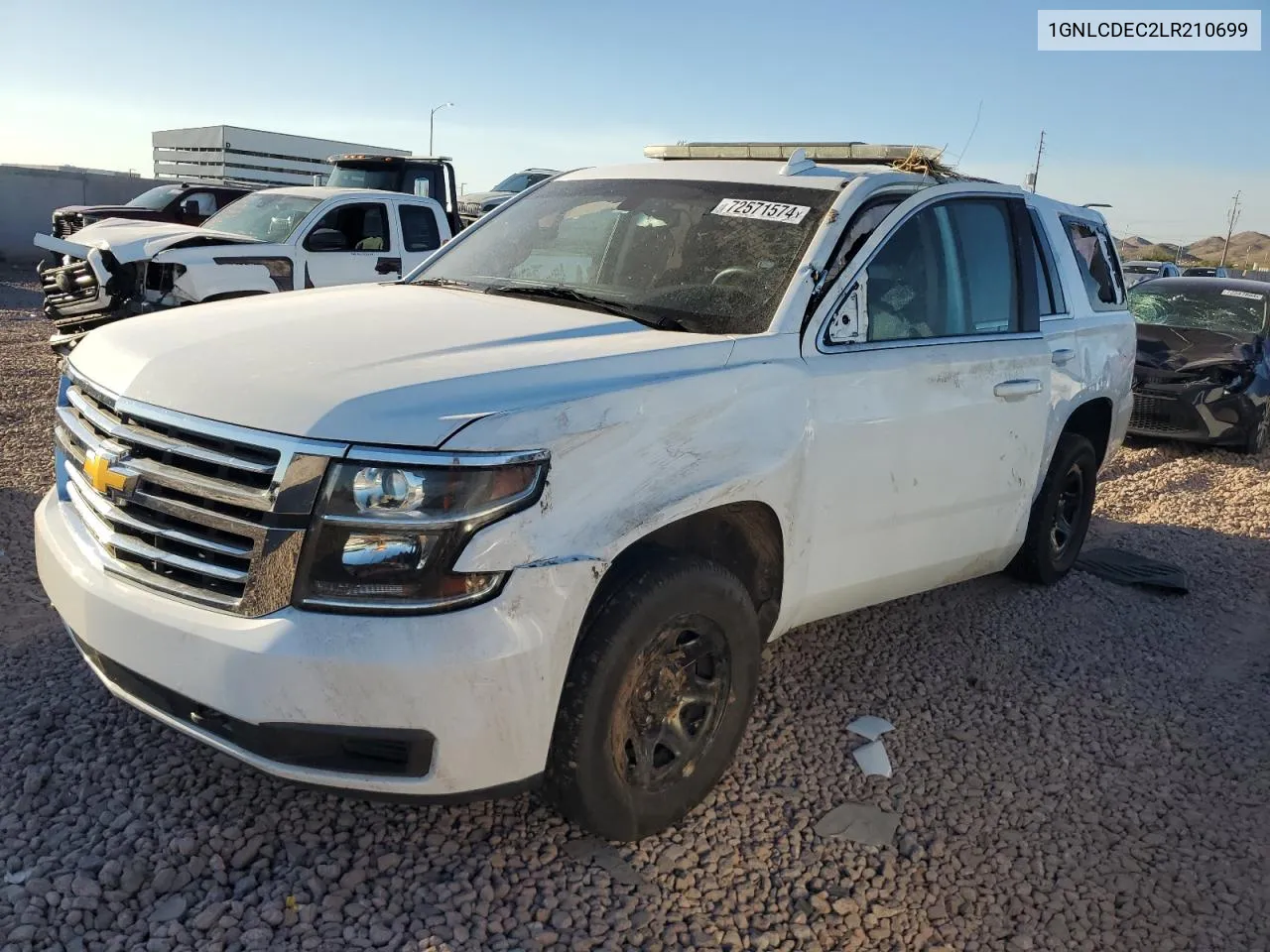 2020 Chevrolet Tahoe Police VIN: 1GNLCDEC2LR210699 Lot: 72571574