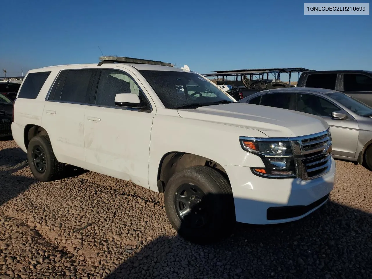 2020 Chevrolet Tahoe Police VIN: 1GNLCDEC2LR210699 Lot: 72571574