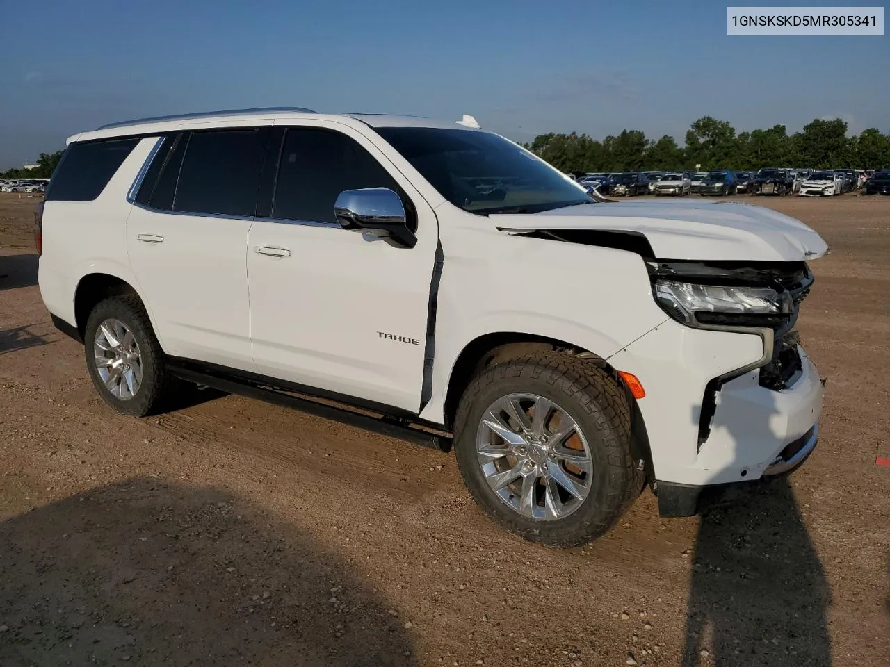 2021 Chevrolet Tahoe K1500 Premier VIN: 1GNSKSKD5MR305341 Lot: 57150114