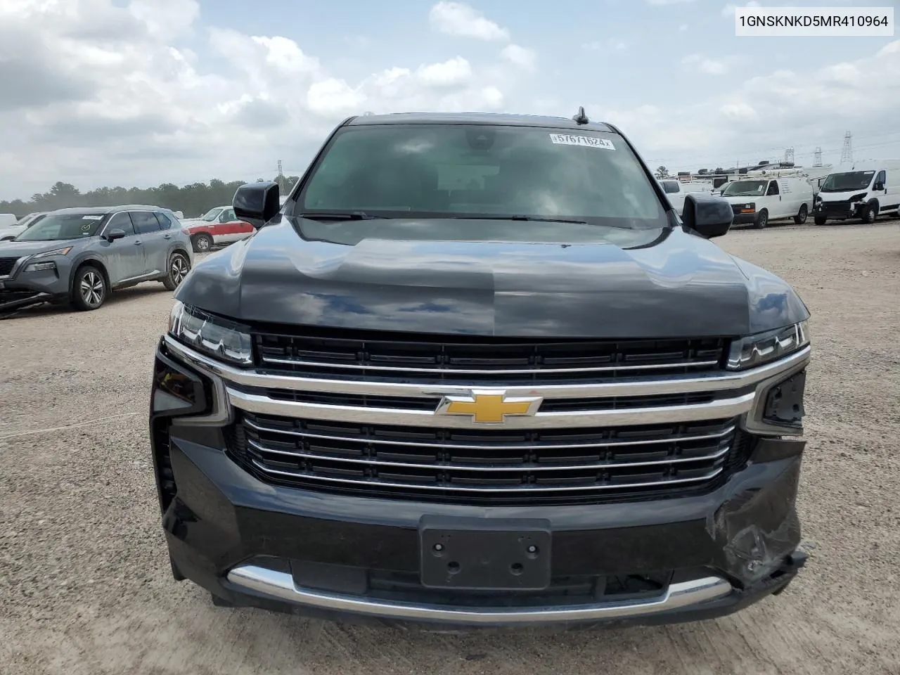 2021 Chevrolet Tahoe K1500 Lt VIN: 1GNSKNKD5MR410964 Lot: 57671624