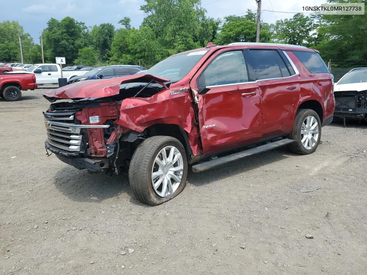 2021 Chevrolet Tahoe K1500 High Country VIN: 1GNSKTKL0MR127738 Lot: 60306574