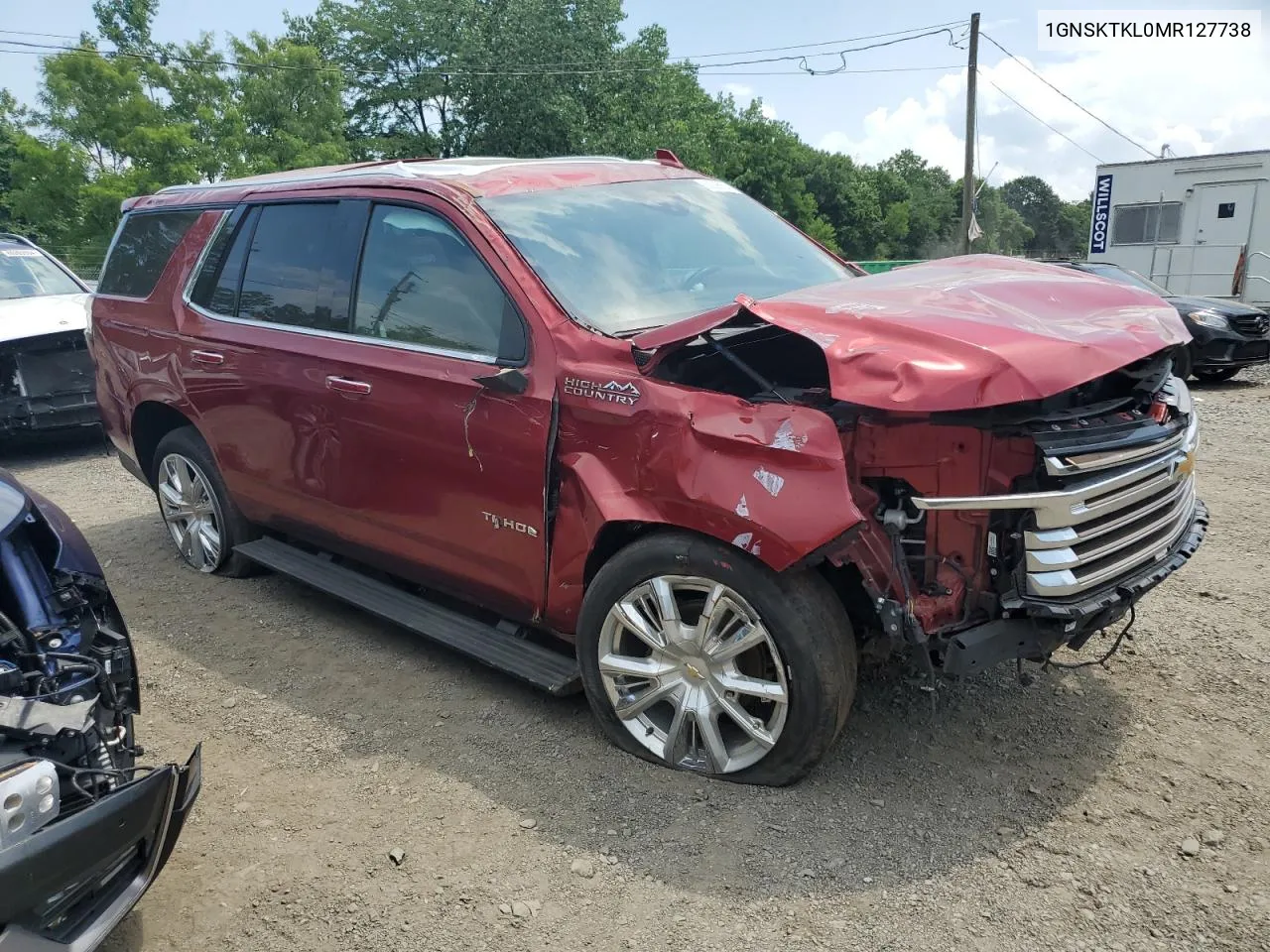 2021 Chevrolet Tahoe K1500 High Country VIN: 1GNSKTKL0MR127738 Lot: 60306574